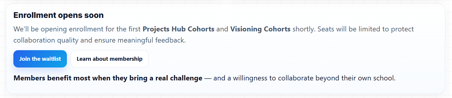 Enrollment and collaboration across schools and countries section