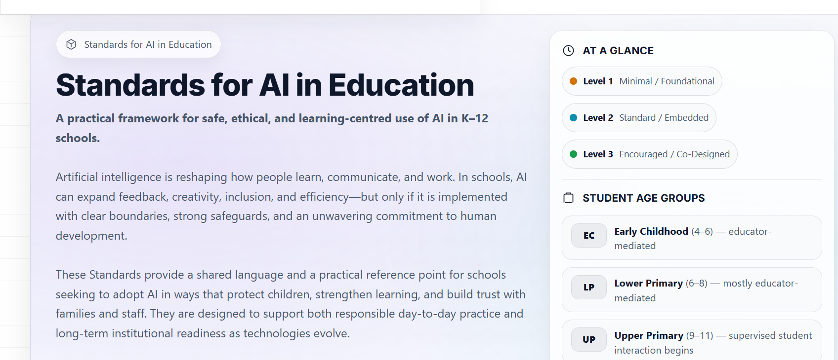 Inside the Standards tour introduction screenshot